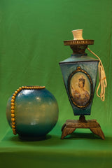 Pair of Antique Victorian Queen Victoria Portrait Banquet Lamps