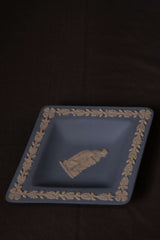 Vintage Blue Classical Relief Trinket Dish