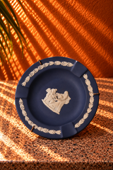 Vintage Wedgwood Blue Jasperware Classical Ashtray