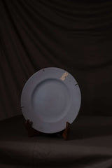 Vintage Blue Jasperware Plate with Classical Relief