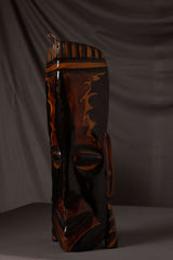 Hand-Carved African-Inspired Wooden Mask