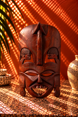 Hand-Carved Wooden Tribal Mask
