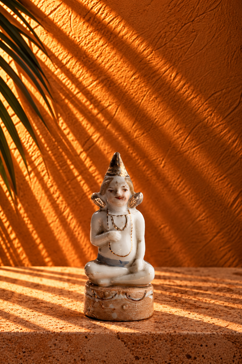 Vintage Porcelain Figurine with Gold Detailing