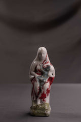 Vintage Ceramic Figurine with Hand-Painted Multicolour Finish