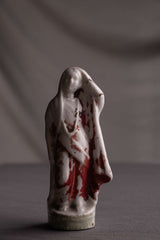 Vintage Hand-Painted Ceramic Veiled Figurine