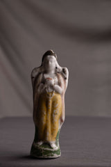 Vintage Hand-Painted Ceramic Devotional Figurine