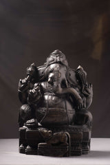 Antique-Style Carved Ganesha Sculpture