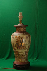 Antique Japanese Satsuma Porcelain Vase Lamp