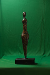 Abstract Cycladic Style Handmade Bronze Female Figurine
