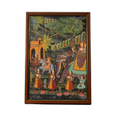 Vintage Indian Miniature Painting of a Royal Elephant Procession