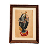 Traditional Indian Miniature Painting of Krishna with Veena