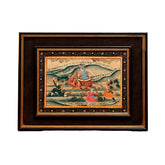 Vintage Indian Miniature Painting of a Royal Camel Rider in the Desert