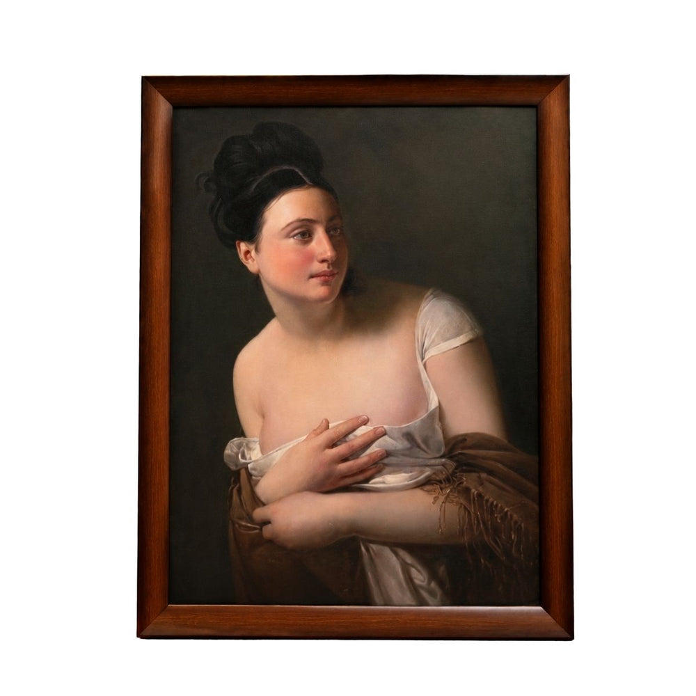 Classical Portrait of a Young Woman in White
