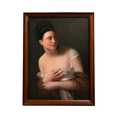 Classical Portrait of a Young Woman in White
