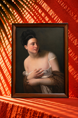 Classical Portrait of a Young Woman in White