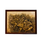 Sepia Indian Classical Dance Scene Painting