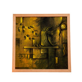 Abstract Krishna-Inspired Figurative Painting