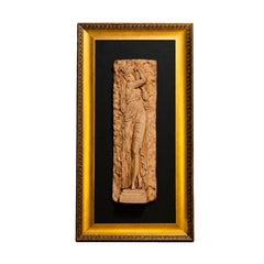 Framed Classical Female Figure Bas-Relief