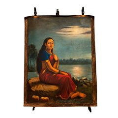 Vintage Portrait of a Woman by the Riverside