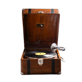 Vintage Wooden His Master's Voice Suitcase Gramophone