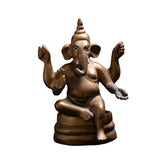 Antique Bronze Lord Ganesha Statue – Four-Armed Decorative Idol