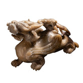 Vintage Carved Stone Mythical Dragon Sculpture