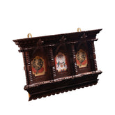 Intricately Carved Wooden Ganesha Wall-Mounted Shrine