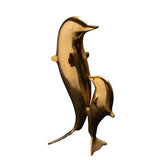 Vintage Brass Penguin Pair Figurine – Gold-Tone Decorative Sculpture