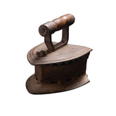 Vintage Antique Cast Iron Charcoal Press with Wooden Handle – Rustic Collectible