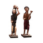 Pair of Rustic Tribal Folk Art Figurines