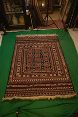 Hand-Knotted Afgani Kilim Gendje Tribal Runner Scroll