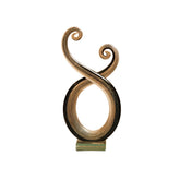 Murano Hand-Blown Ribbon Swirl Glass Sculpture