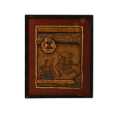 Lord Krishna Blessing Arjuna Phad Painting