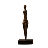 Abstract Cycladic Handmade Bronze Female Figurine