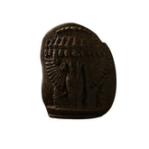Carved Black Stone Vishvarupa Stele