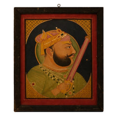 Maharaja Ram Singh II of Kota Portrait holding a Sword