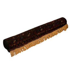 Hand-Knotted Afgani Kilim Miniature Rug Scroll