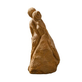 Abstract Handmade Stone Sculpture of an Embracing Couple