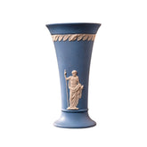 Vintage Blue Jasperware Classical Figure Vase