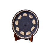 Vintage Blue Jasperware Sporting Scenes Decorative Plate