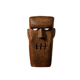 Vintage Hand-Carved Wooden Mask – Rustic Folk Art Sculpture