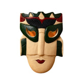 Handcrafted Tribal-Inspired Decorative Wooden Mask