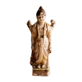 Vintage Ceramic Standing Deity Figurine – Hand-Painted Antique Décor