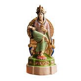 Vintage Seated Goddess Ceramic Figurine with Swan Motif