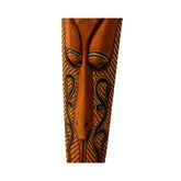 Hand-Carved Wooden Tribal Mask with Gold Detailing