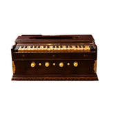 Vintage Wooden Harmonium with Ornate Brass Detailing