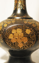 Vintage Indian / Middle Eastern Black Etched Brass Aftaba Pitcher