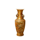 Royal Satsuma Gilded Dragon Handle Vase