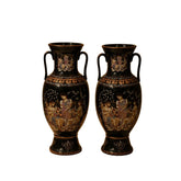 Greek Neoclassical Black Glaze Amphora Vase - 1