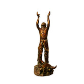 Native American Indian Shaman "Sun Dance" or "Prayer for Rain" Patinated Statue